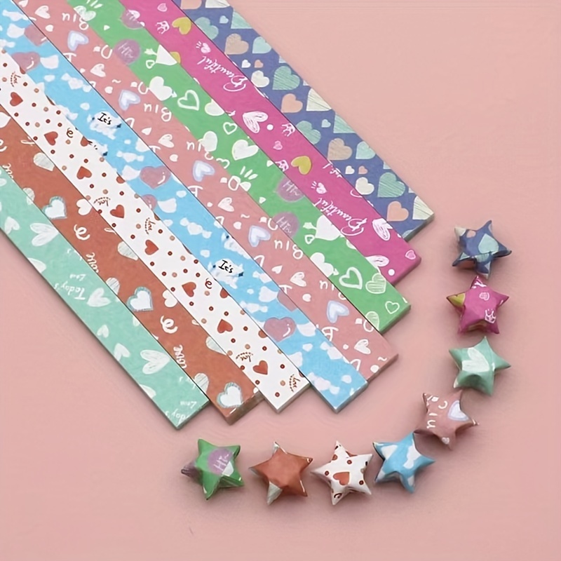 540 Sheets Origami Paper Stars DIY Hand Crafts Origami Lucky Star Paper  with Cute Pattern Folding Origami Star Paper Strips for Paper Arts