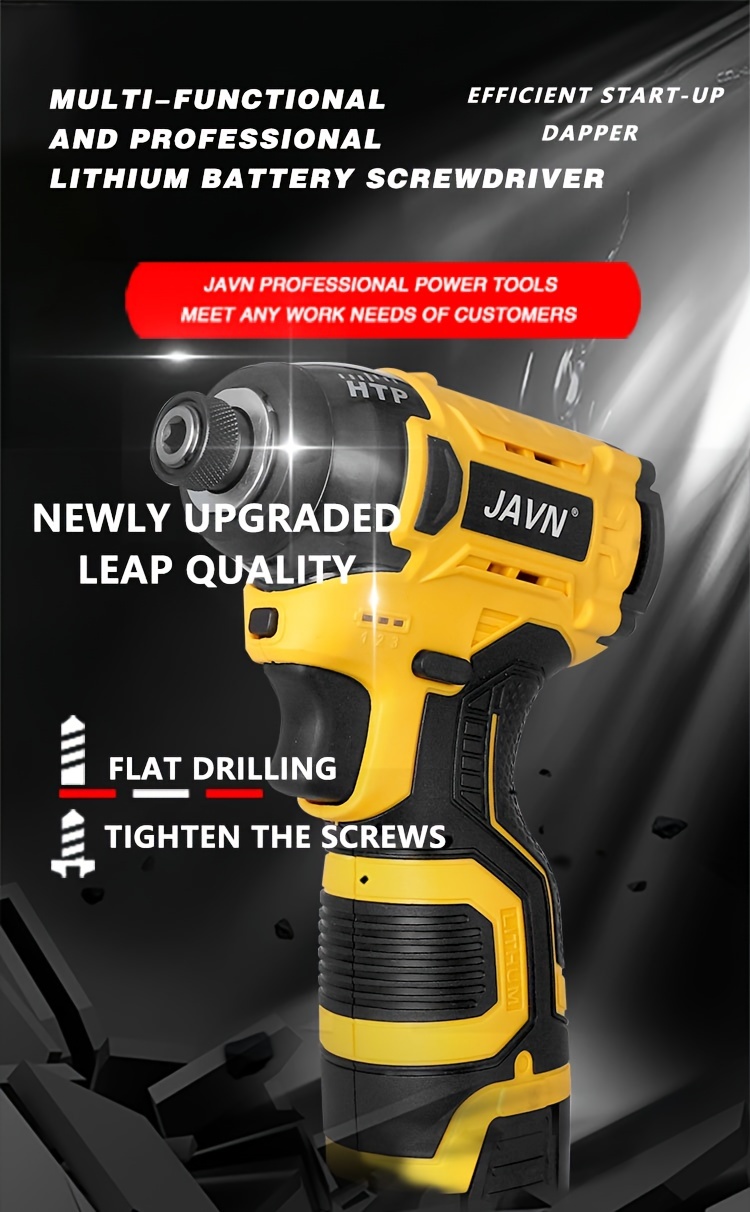 Javn 16v Electric Mini Drill Screwdriver 160n.m Impact - Temu