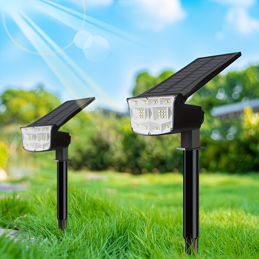 2-10 Bombillas Solares Recargable LED Focos Con Panel De Solar Luz Para  Exterior