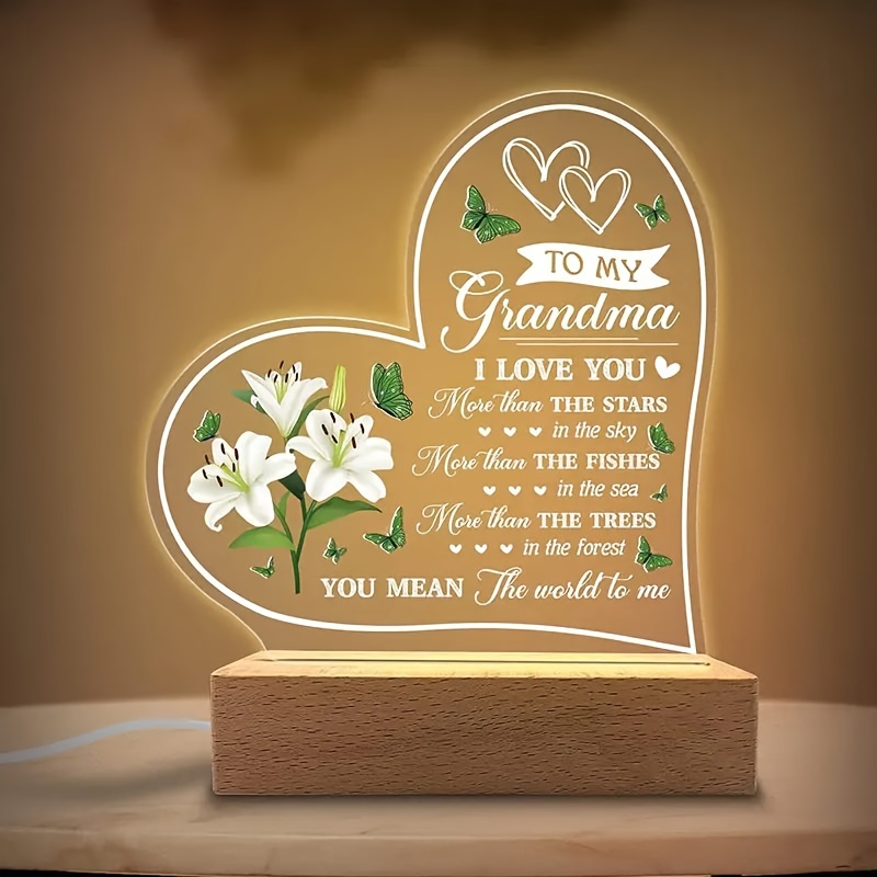 Gifts For Grandma Grandma Birthday Gifts Engraved Night - Temu Italy