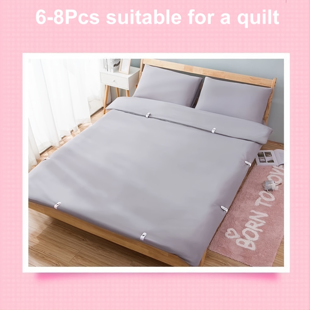 18pcs Non-Slip Duvet Clips - Anti-Run Blanket Fixer for Clothes, Curtains,  and Socks - Easy Installation - 3 Colors Available