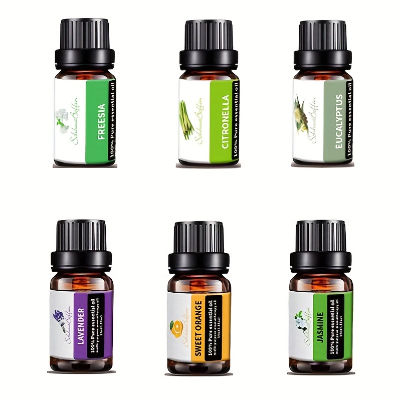 6pcs Aromatherapy Essential Oils for Diffuser Massage Fragrance