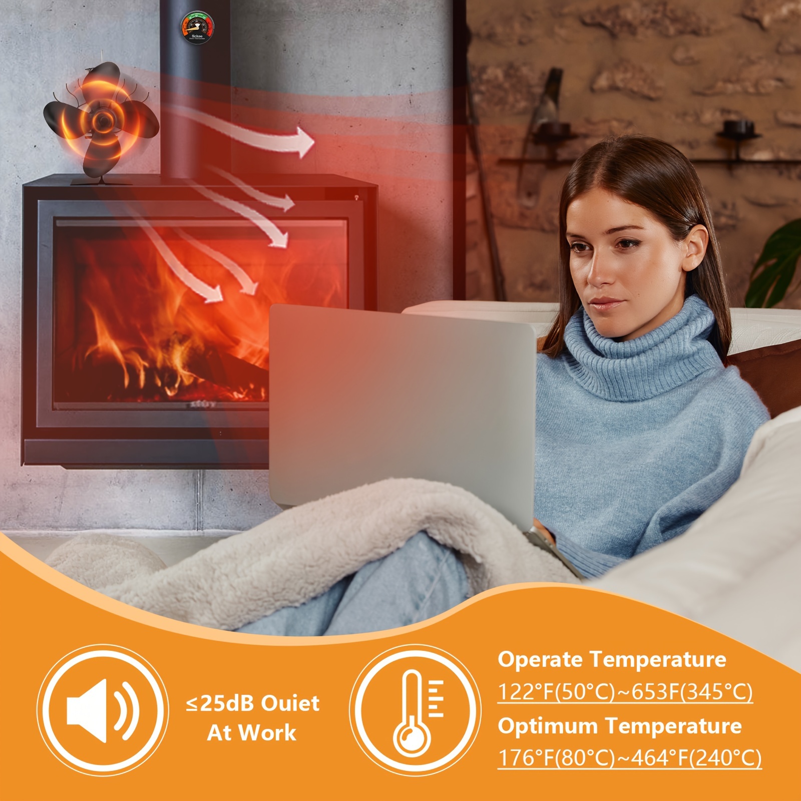 1 Ventilador Estufa Accionado Calor 4 Aspas, Motores Silenciosos No  Eléctricos, Estufa Leña, Ventilador Chimenea Circula Aire  Caliente/calentado, Ventilador Ecológico Estufas Gas/pellets/leña/leños  (termómetro No Incluido) - Hogar Cocina - Temu Mexico