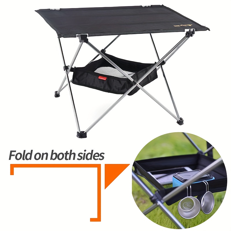 Naturehike IGT Folding Camping Table Lightweight Aluminum Alloy + Wood Portable Table For 4-6 People With Carry Bag For Outdoor Folding Square Table