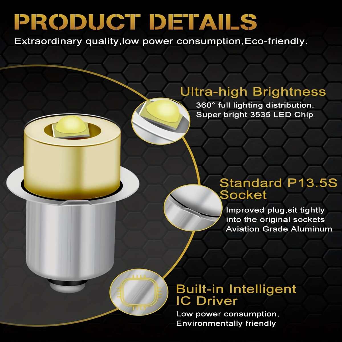 LED Miniature Lamp DC 3V 4'5V 6V 12V 18V 1SMD Flashlight Replacement Bulb'  Q1X4
