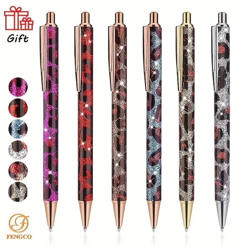 10-Color Butterfly Ballpoint Pen Student Sequins Ten-color-in-one Press Pen Test Office Multi-Color Pen Signature Pen 0.5, Pink