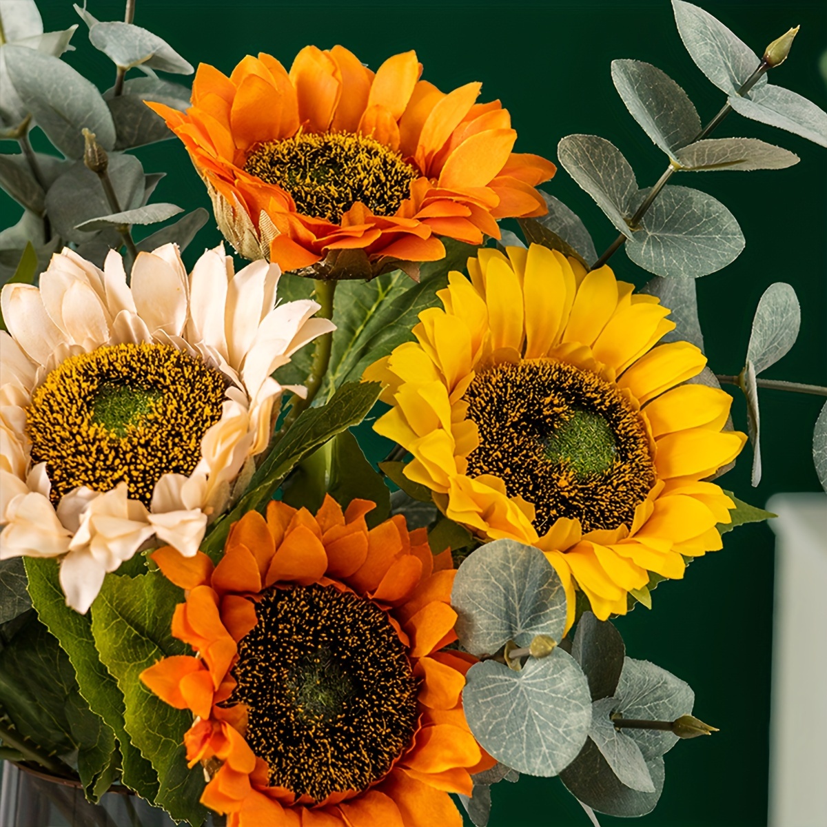 6 Bündel Sonnenblumen Künstliche Blumen Gänseblümchen Falsche