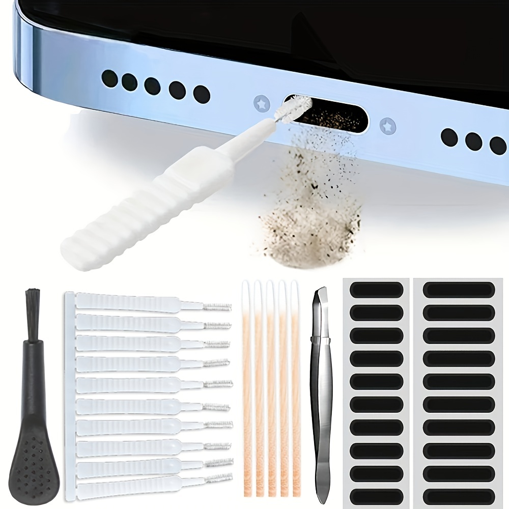 10pcs Cell Phone & Shower Head Cleaning Brush Set With Convenient