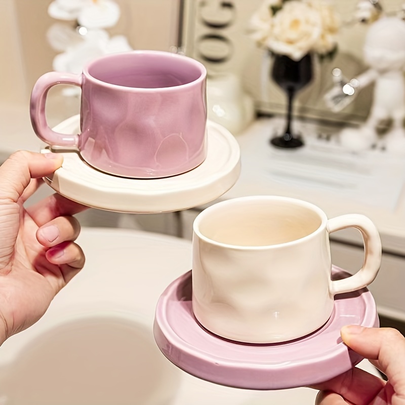 Juego de tazas de té y platillo de cerámica de porcelana de hueso tazas  modernas tazas de café expreso taza de café de lujo y platillo conjunto de