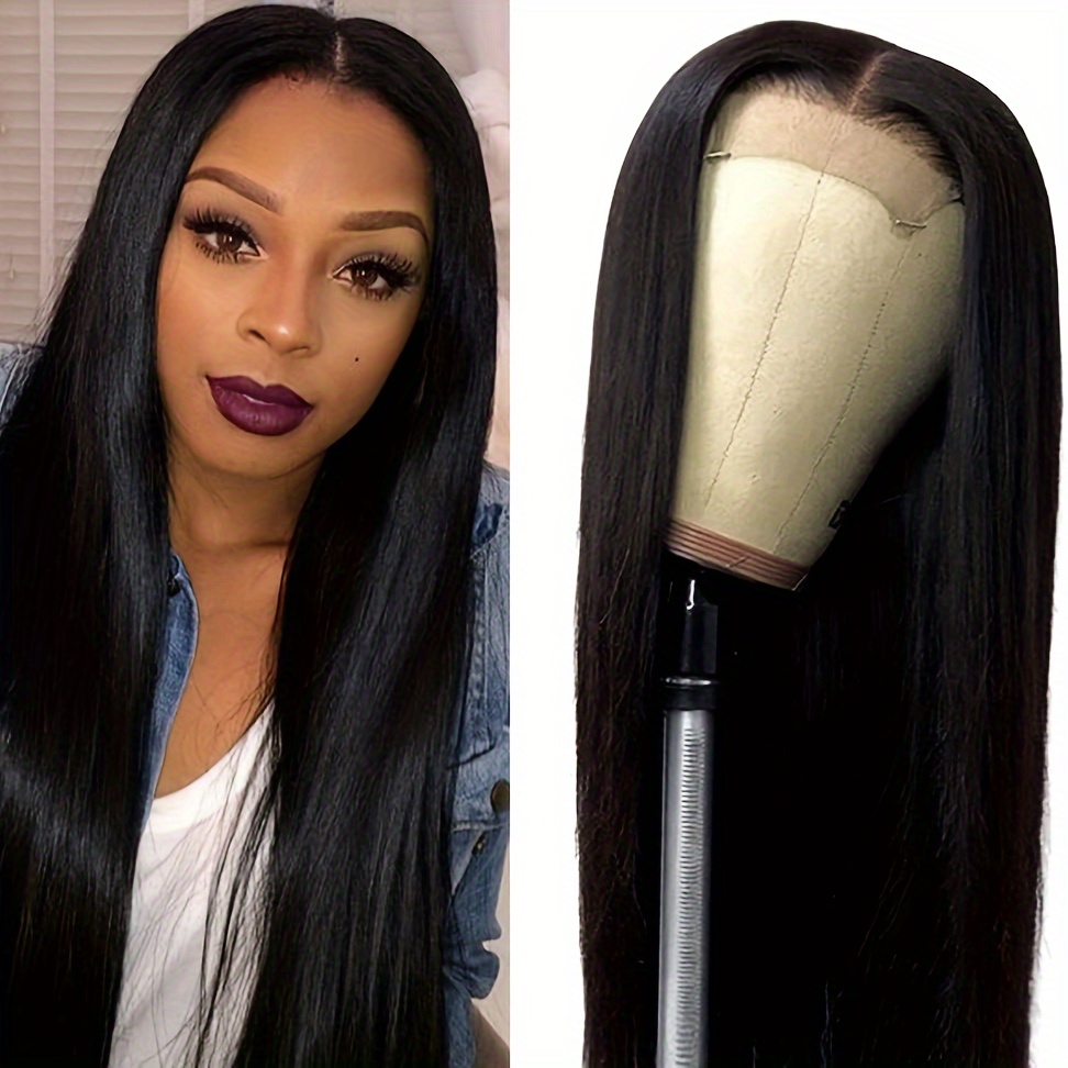 4x4 Transparent Lace Closure Wig Human Hair Wigs For - Temu