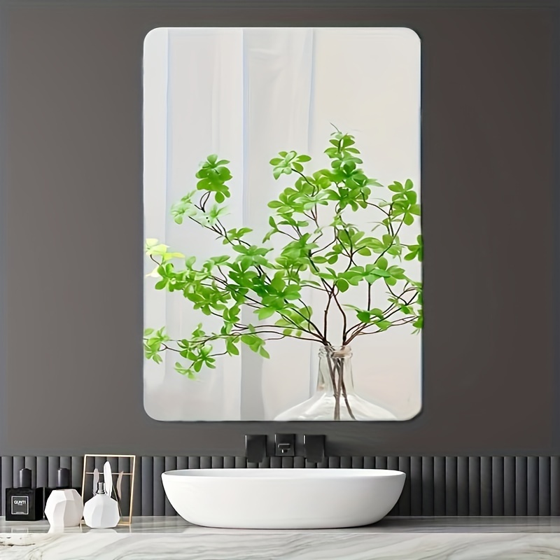 1pc Square Mirror Wall Sticker, Shatterproof Unbreakable Frameless  Self-adhesive Acrylic Mirror For Home, Over The Door Mirror Stick On  Closet, Home D