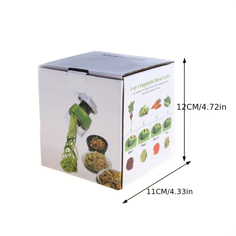 4in1 Veggie Spiralizer Manual Zucchini Noodle Maker Multifunctional