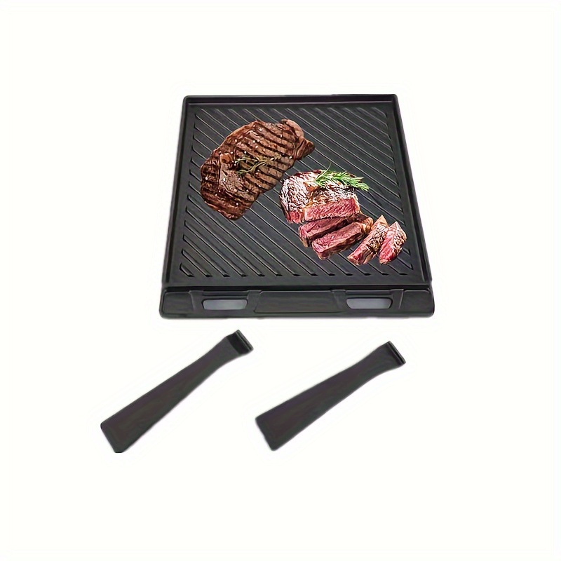 Non Stick Grill Pan Cast Iron Griddle Double Sided Baking - Temu