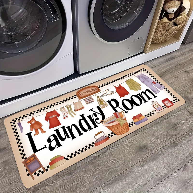 Laundry Room Area Rug Non Slip Floor Mat Long Oriental - Temu