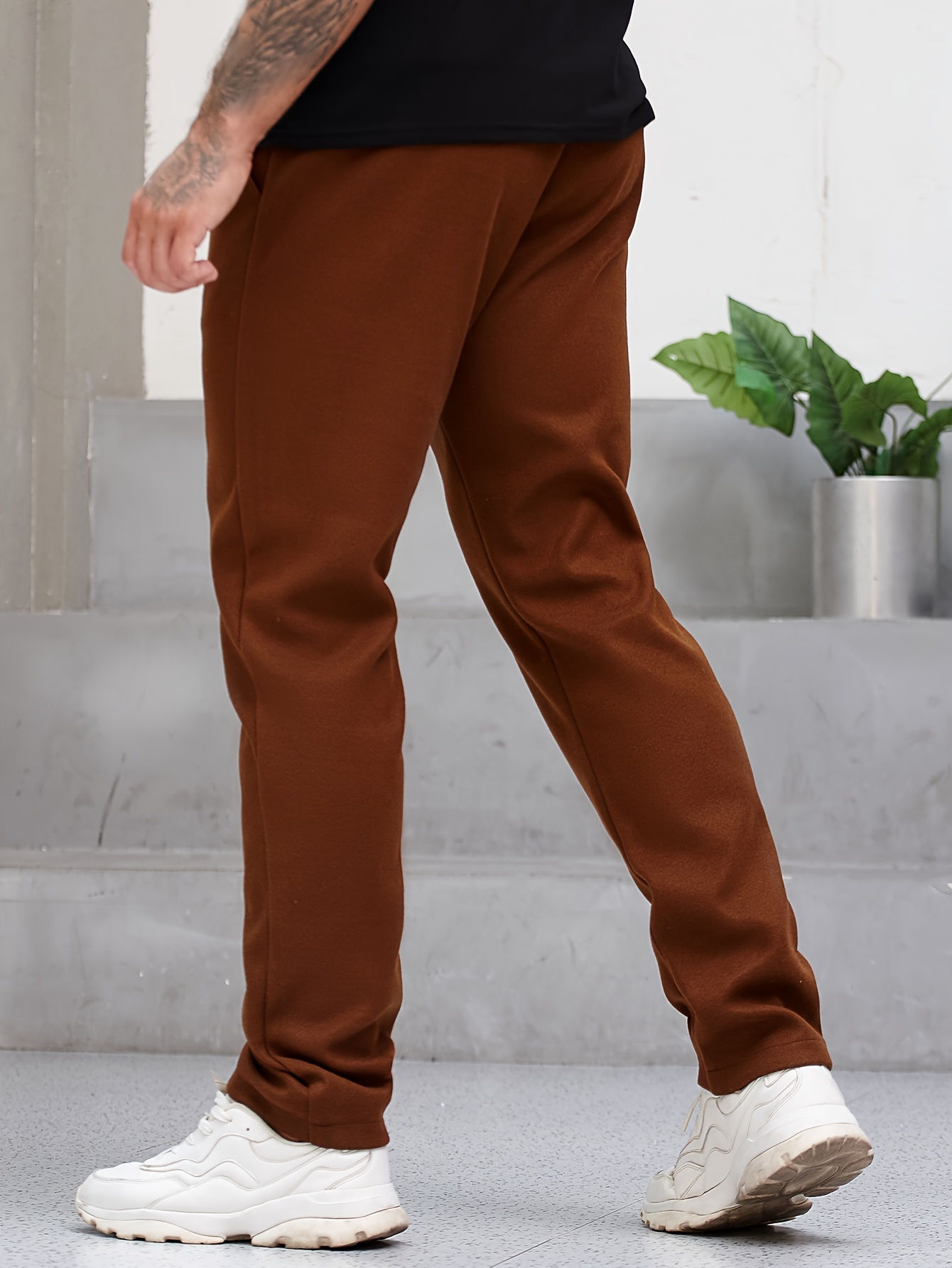 Men's Slant Pocket Dress Pants Business (no Back Pockets) - Temu