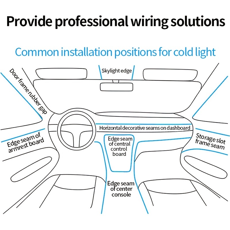 Im Auto Licht USB Auto Kaltlicht LED ohne Unterbrechung Änderungslicht  (lila)