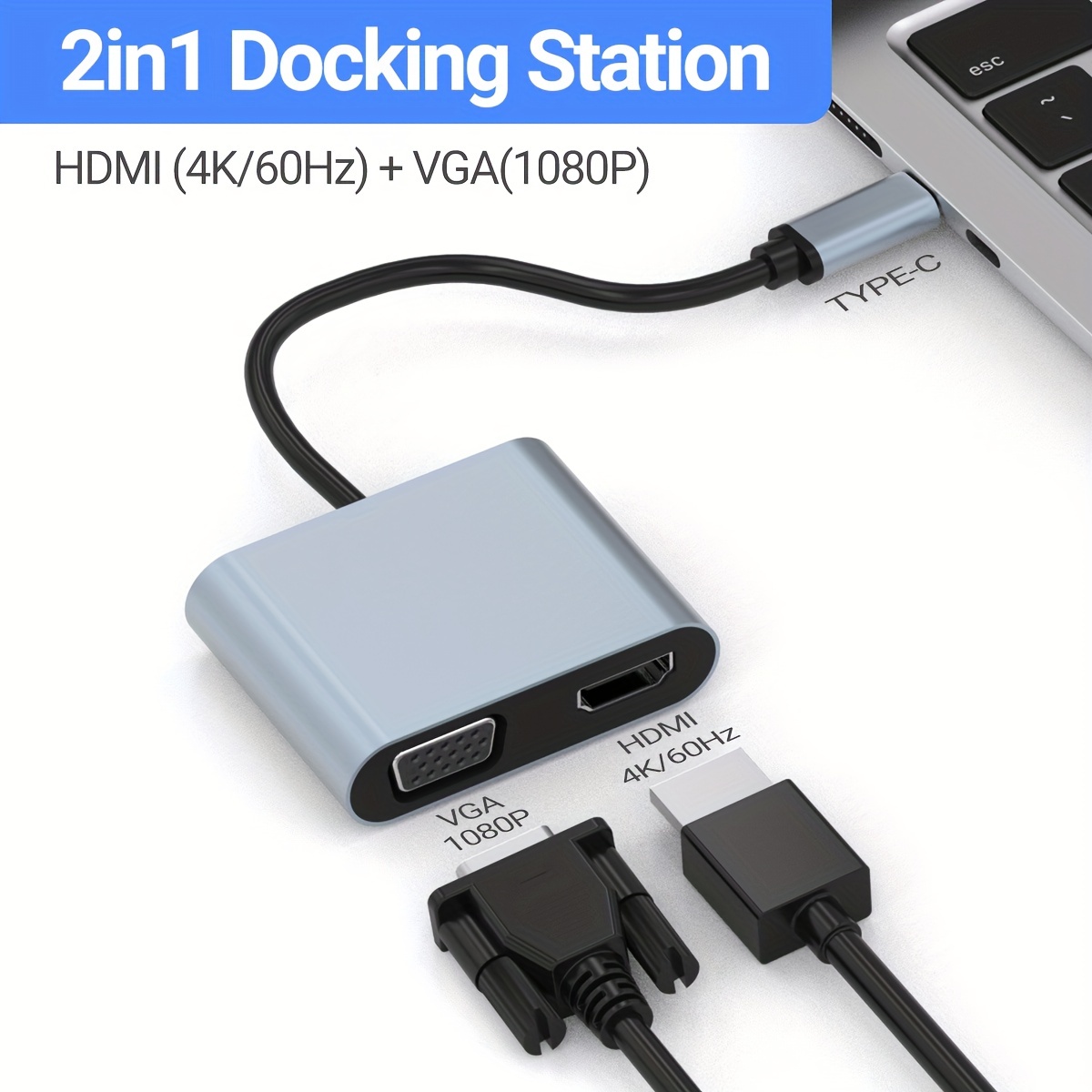 Adaptateur USB C vers double HDMI, adaptateur double moniteur Type