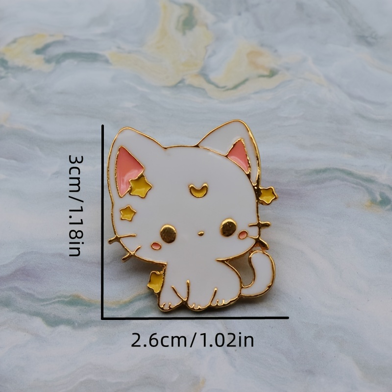 Black Cat, Moon and Star Enamel Pin