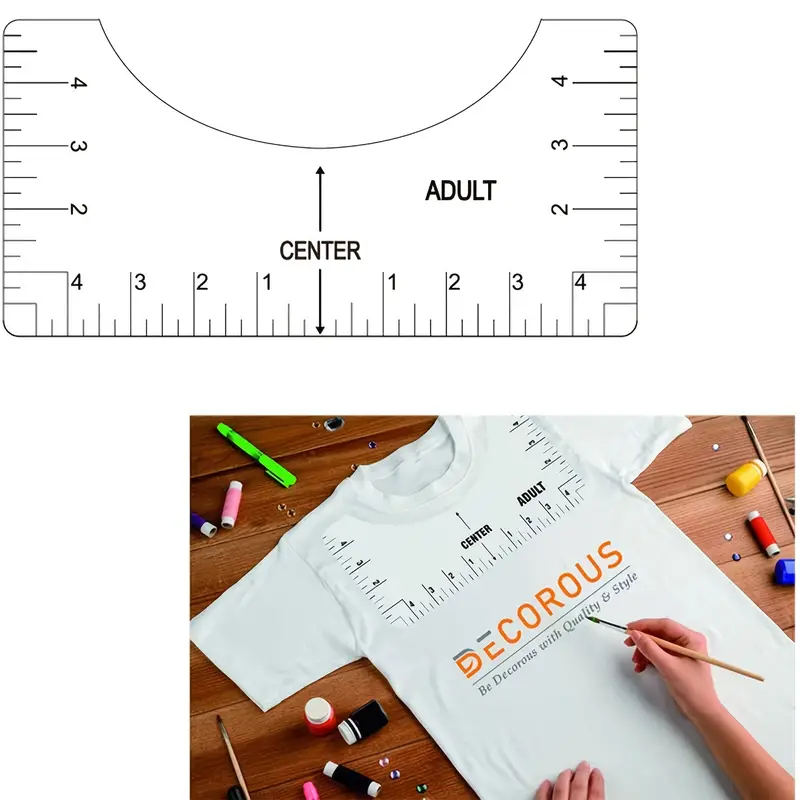 Tshirt Ruler Guide for Vinyl, PVC Tshirt Ruler Guide Alignment Tool to–  Just Vinyl and Crafts