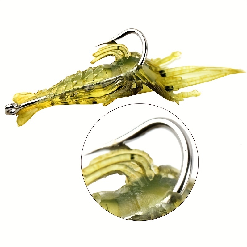 Señuelos de pesca de camarón de silicona suave, 100 piezas, 2,8 cm, cebo  pequeño verde claro para pesca de agua dulce, camarón - AliExpress