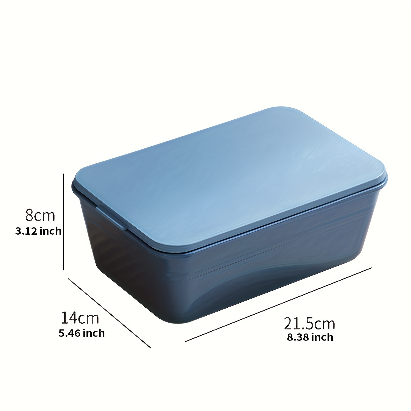 Unique Bargains Kitchen Plastic Double Layer Lunch Box Food Container Set w  Spoon Blue - Blue, White, Black - Bed Bath & Beyond - 28770977