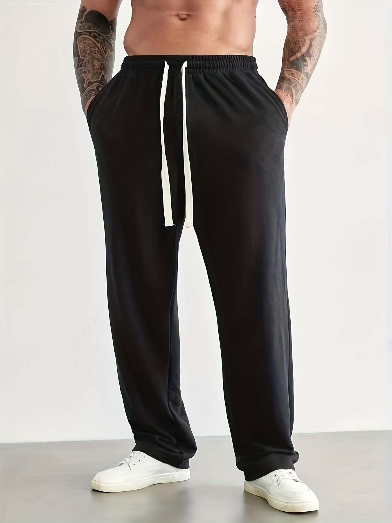 Men's Casual Straight-legged Sweatpants - Temu Canada