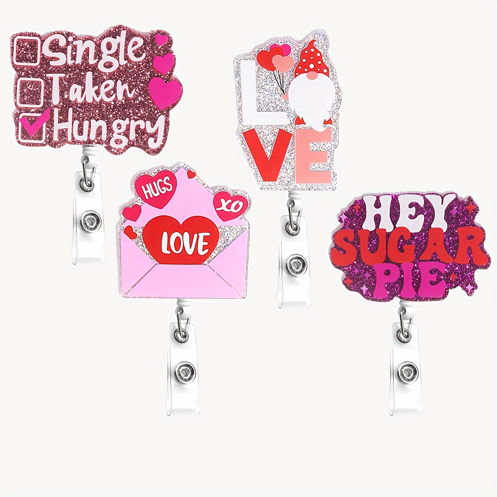 Nurse Retractable Badge Easy Pull Clip Cute Fun Glitter - Temu