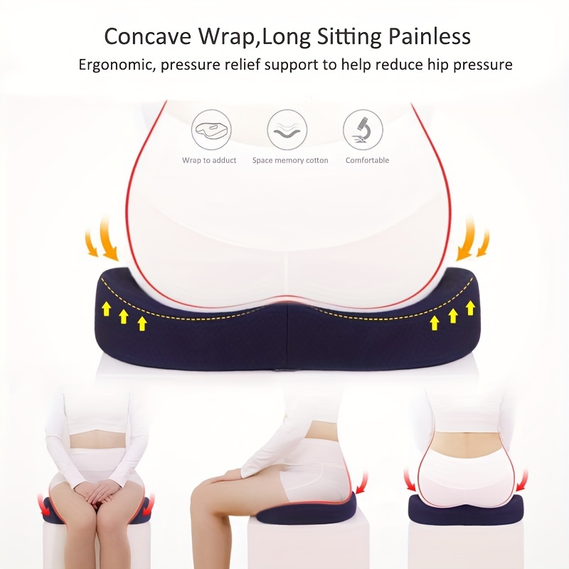 Orthopedic Seat Cushion Memory Foam Pillow Coccyx pad Chair Cushion Support  Waist Back Cushion for Car Seat massage Pad