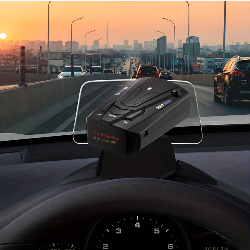 high speed radar detector 360 automatic detection voice prompts led display and city highway mode drive safely details 0