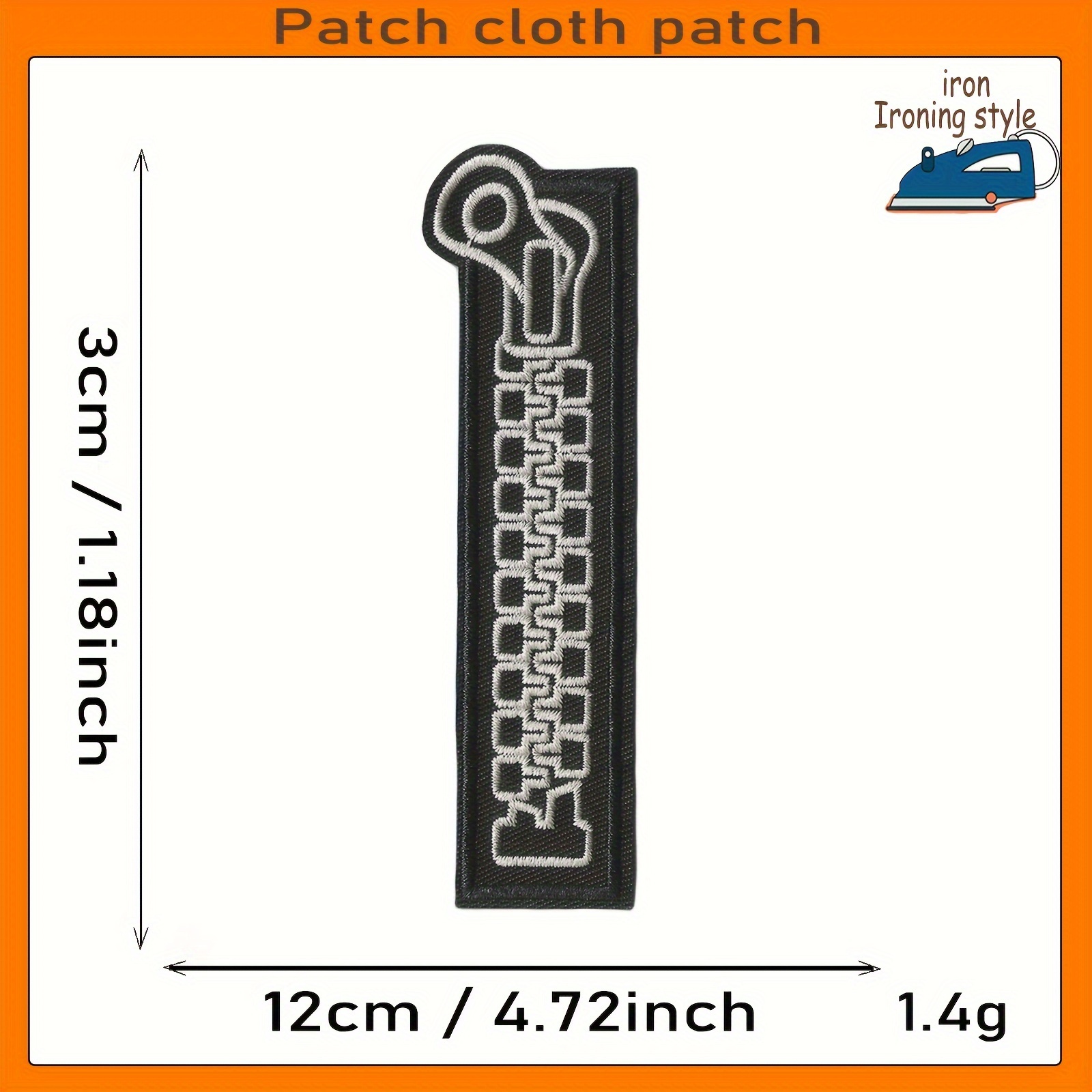 Black Zipper Shaped Diy Embroidered Iron on Clothing Patches - Temu