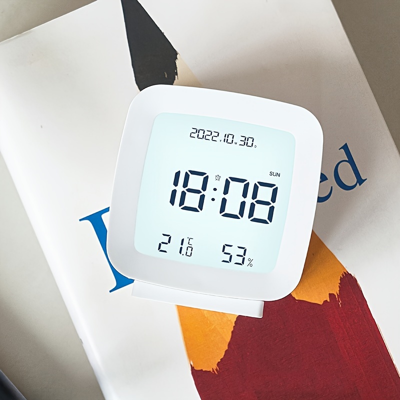 Wireless Charger Alarm Clock Time Led Digital Thermometer - Temu