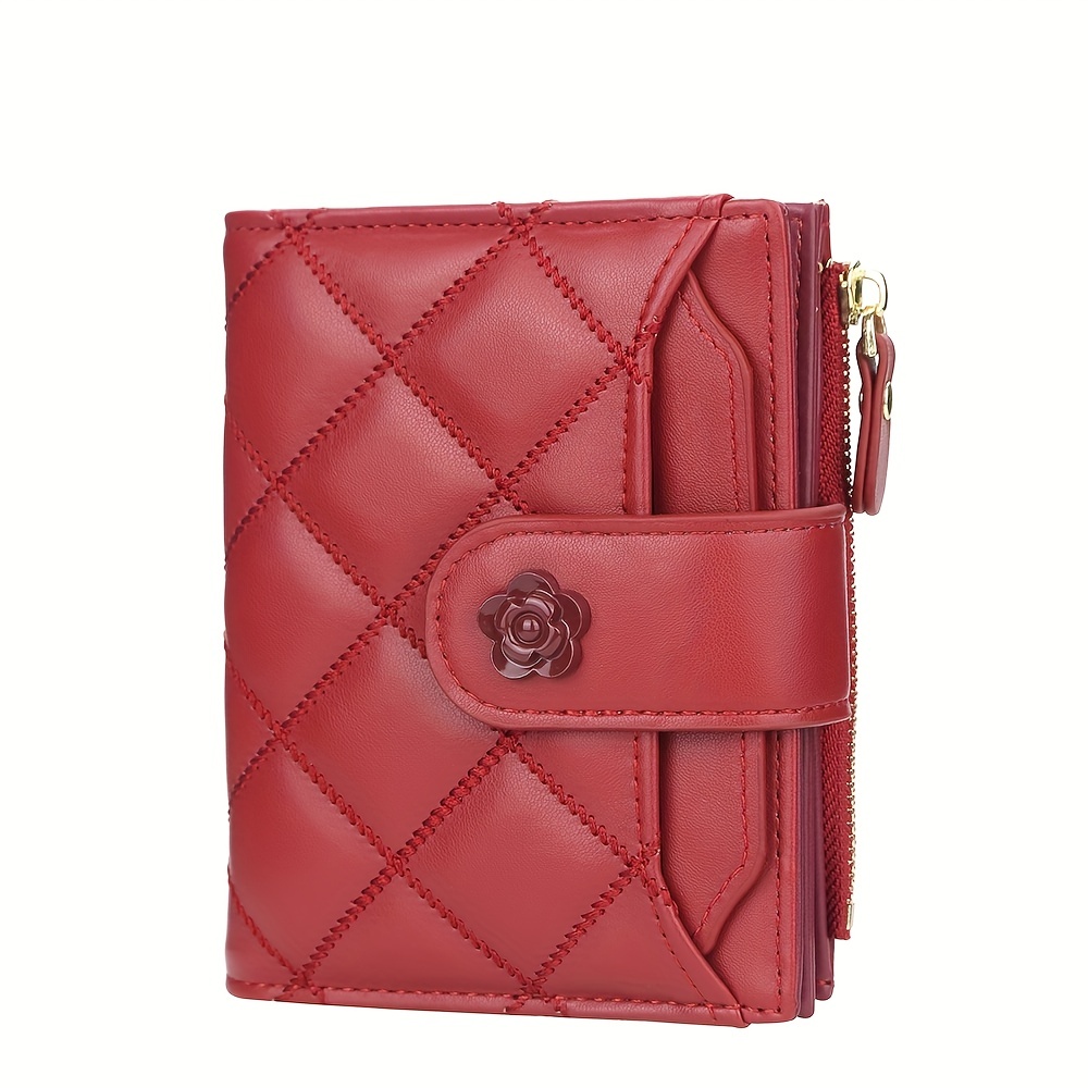  Fashion Zipper ID Long Wallet Solid Color Women Hasp Purse  Multiple Card Slots Clutch Bag Men Phone Bag Leather Slim Wallet (Red, One  Size) : Clothing, Shoes & Jewelry