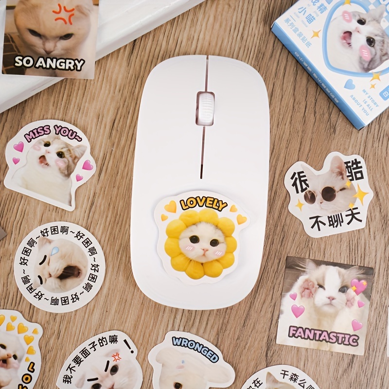 Stickers Cute Cat Journal Album Items Decoration Sealing - Temu