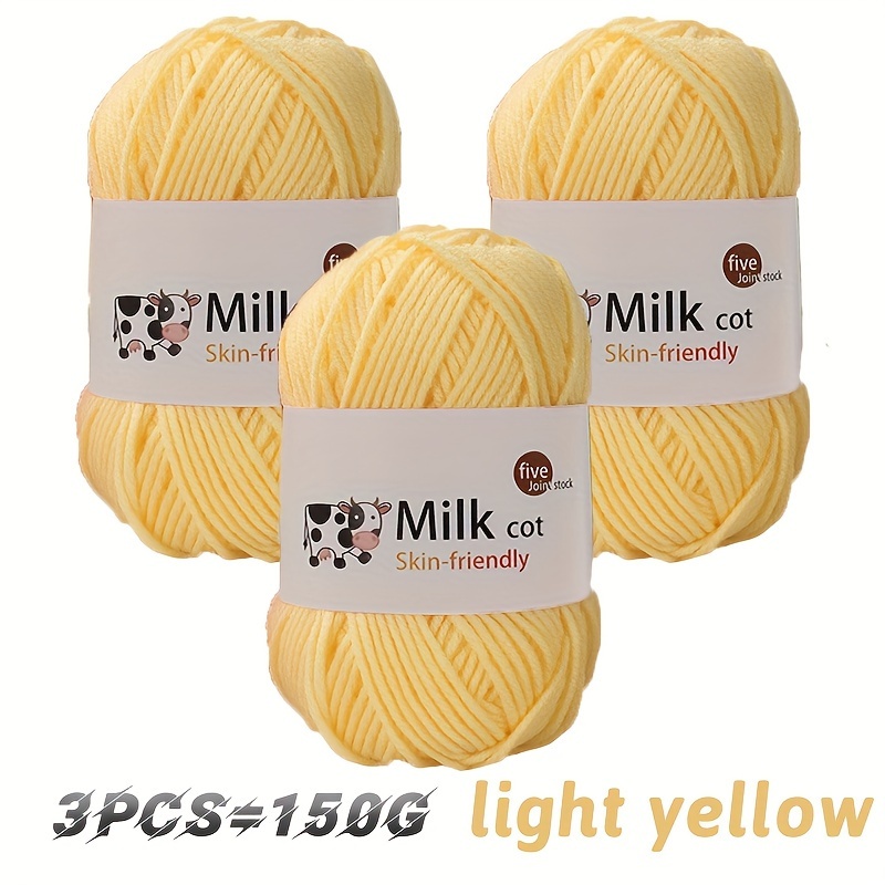 5 ply Soft Milk Cotton Yarn For Diy Kitting And Crocheting - Temu