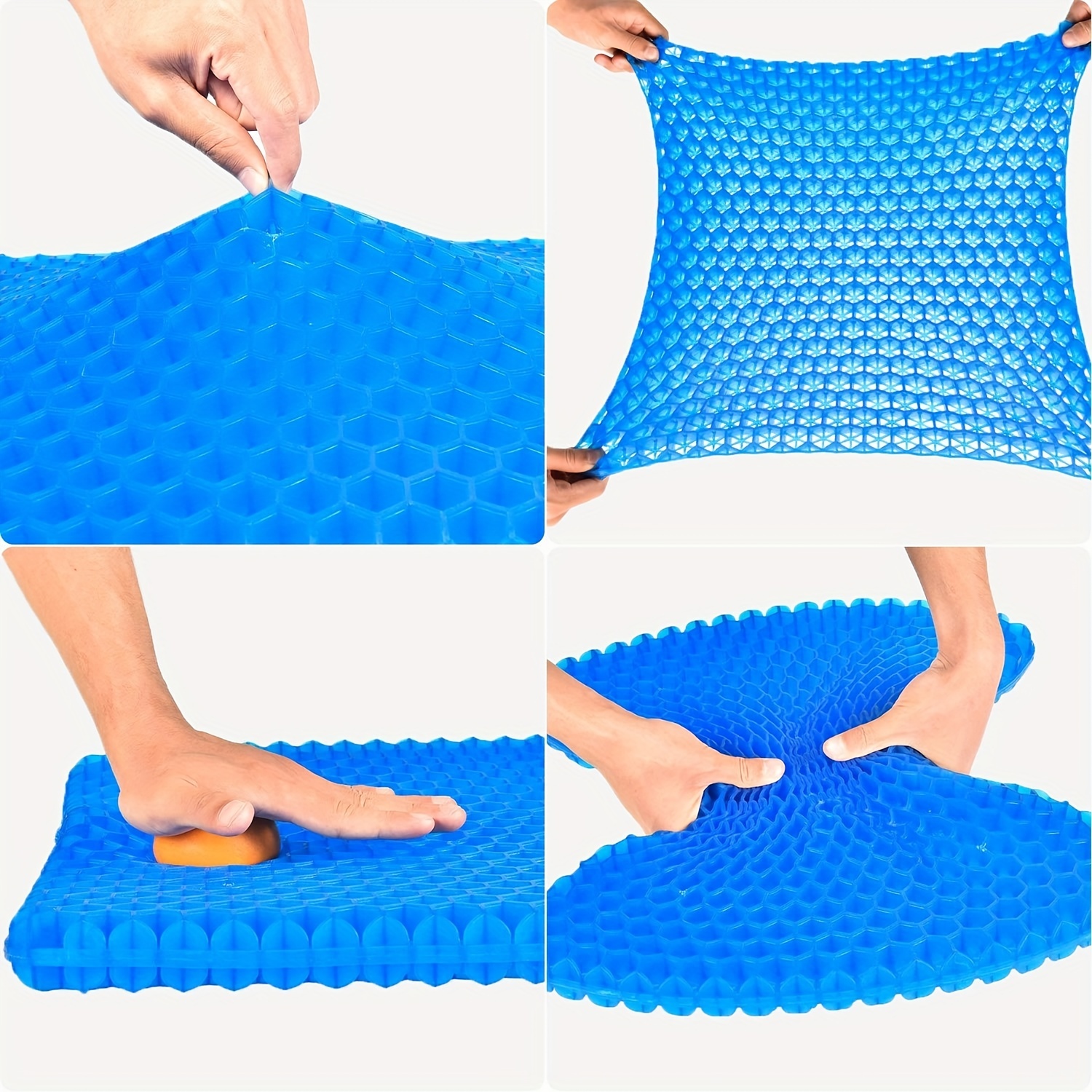Car Honeycomb Gel Cushion Summer Cold Silicone Far Chair - Temu