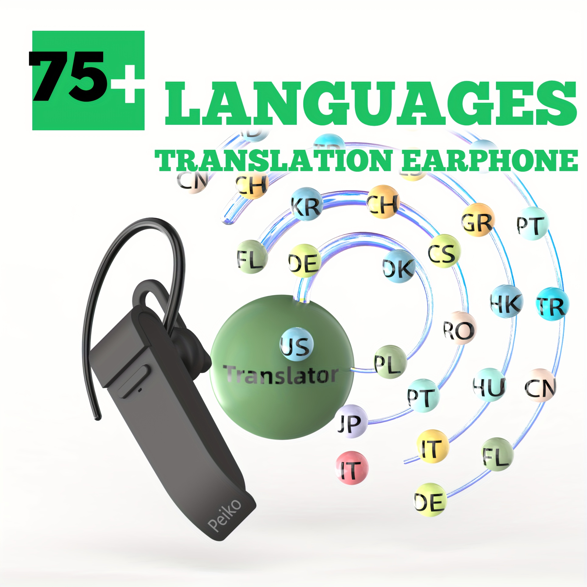 Auriculares para Traductor de Idiomas Traducción en Tiempo Real