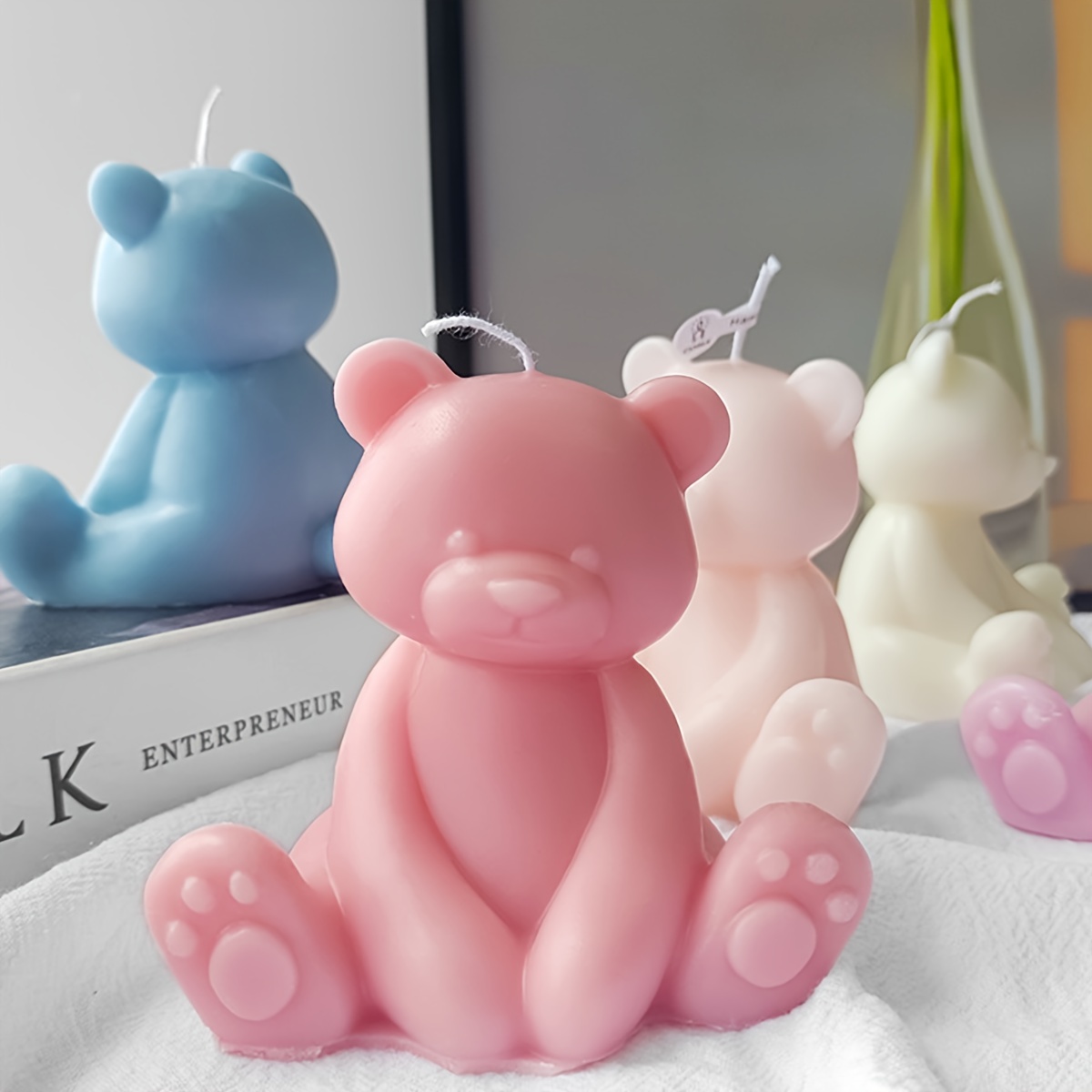 Creative 3D Rose Bear Aromatherapy Candles for Home Decoration Lovely  Scented Candle Photography Props Festival Home Ornaments - AliExpress