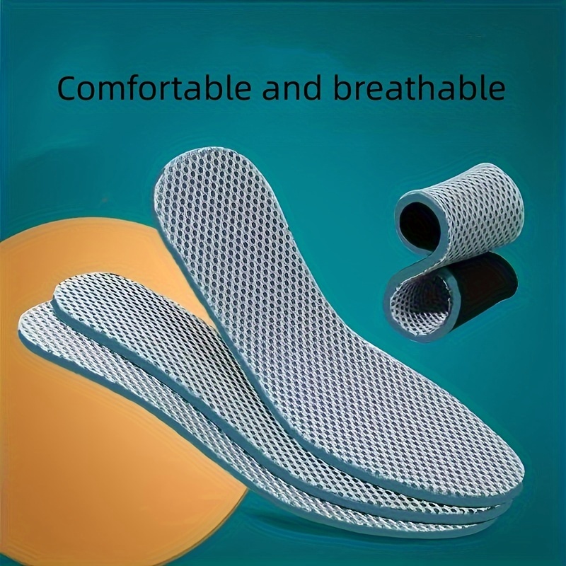 

3pairs Breathable Sweat-absorbing Insoles, Shock-absorption Comfortable Pads For