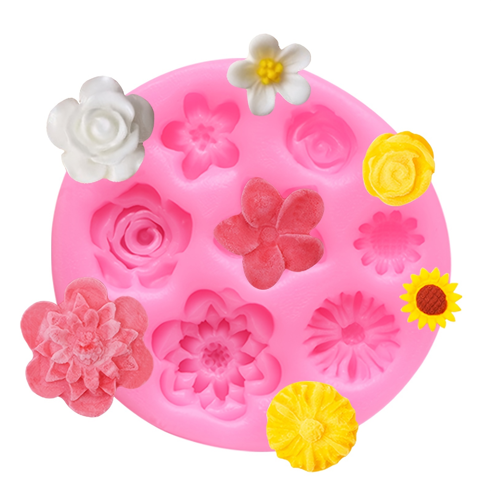 Silicone Flower Silicone Molds Pink 3D Carnation Silicone Molds