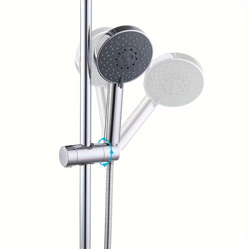 Support de douche BET, support de pomme de douche réglable, peut être  utilisé comme support de douche ABS chromé de remplacement, forme de lingot  adaptée à la salle de bain, (avec ongles)