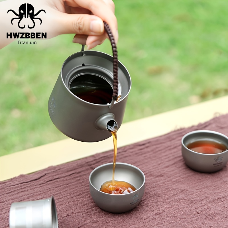 Hwzbben Pure Titanium Outdoor Kettle Lightweight And Durable - Temu