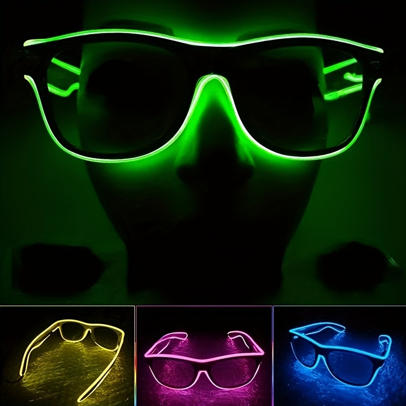 Paquete de 25 lentes LED, 5 colores neón que brillan en la oscuridad,  suministros de fiesta para niños y adultos, lentes iluminados para  vacaciones