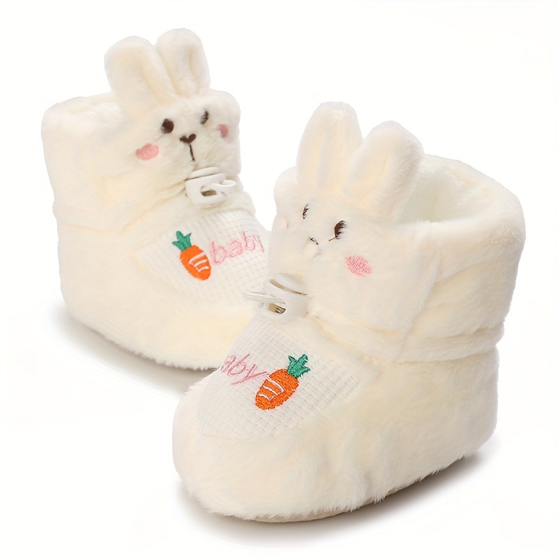 Newborn Baby Shoes for 0-1 Years Old, Cute Cartoon Winter Booties with Lining and Soft Sole - Warm Snowlander Walking & Casual Footwear
