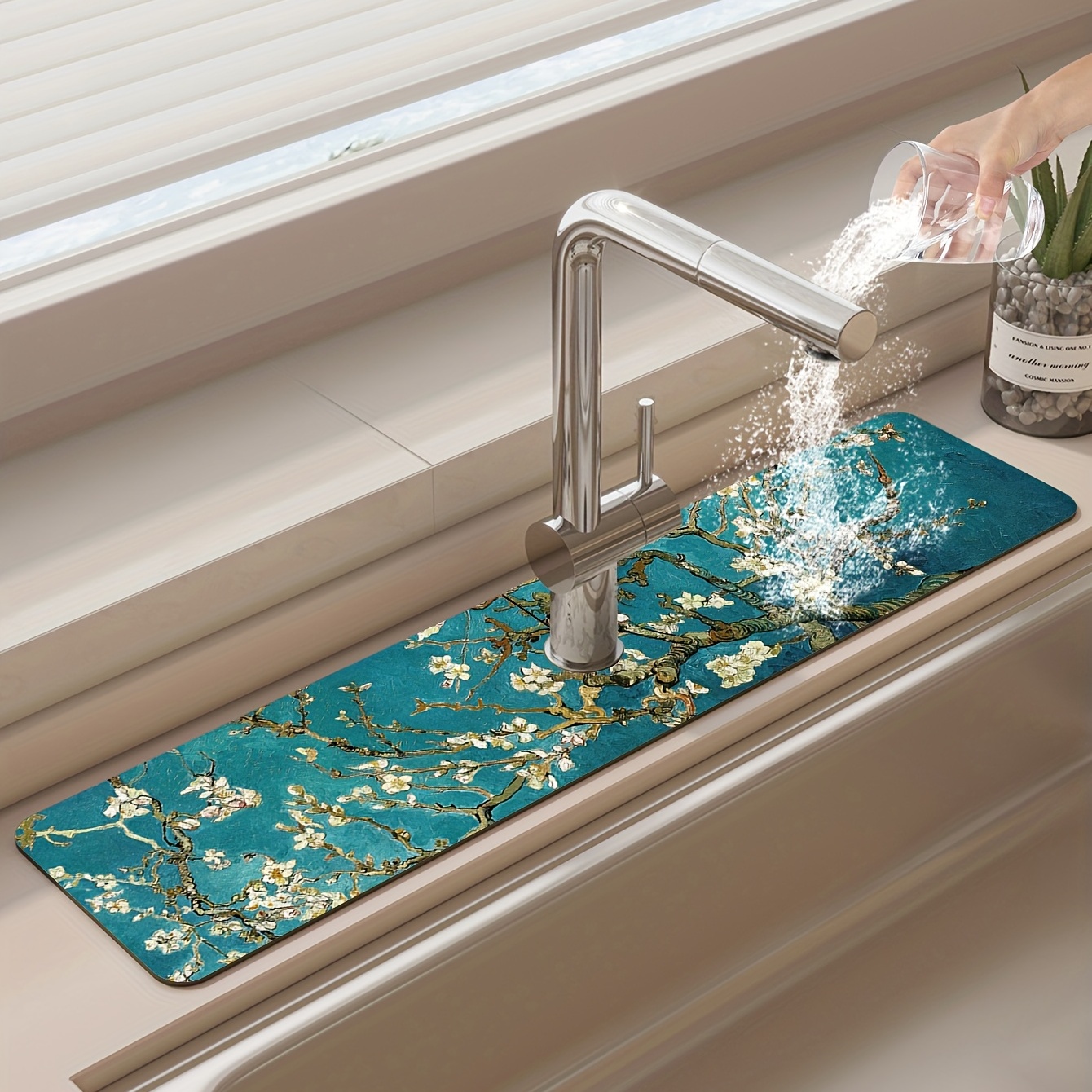 2pcs Fantasy Style Faucet Draining Mat, Faucet Absorbent Mat For Kitchen  Sink, Diatom Mud Sink Faucet Absorbent Mat, For Bathroom & Kitchen (A) -  Yahoo Shopping