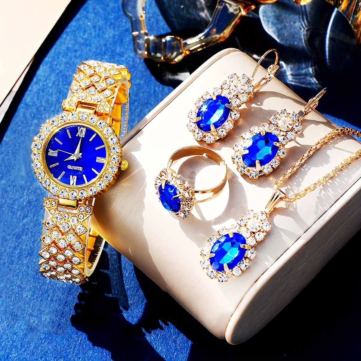 Relojes Diamantes Imitación Mujer Relojes Pulsera Dorados - Temu