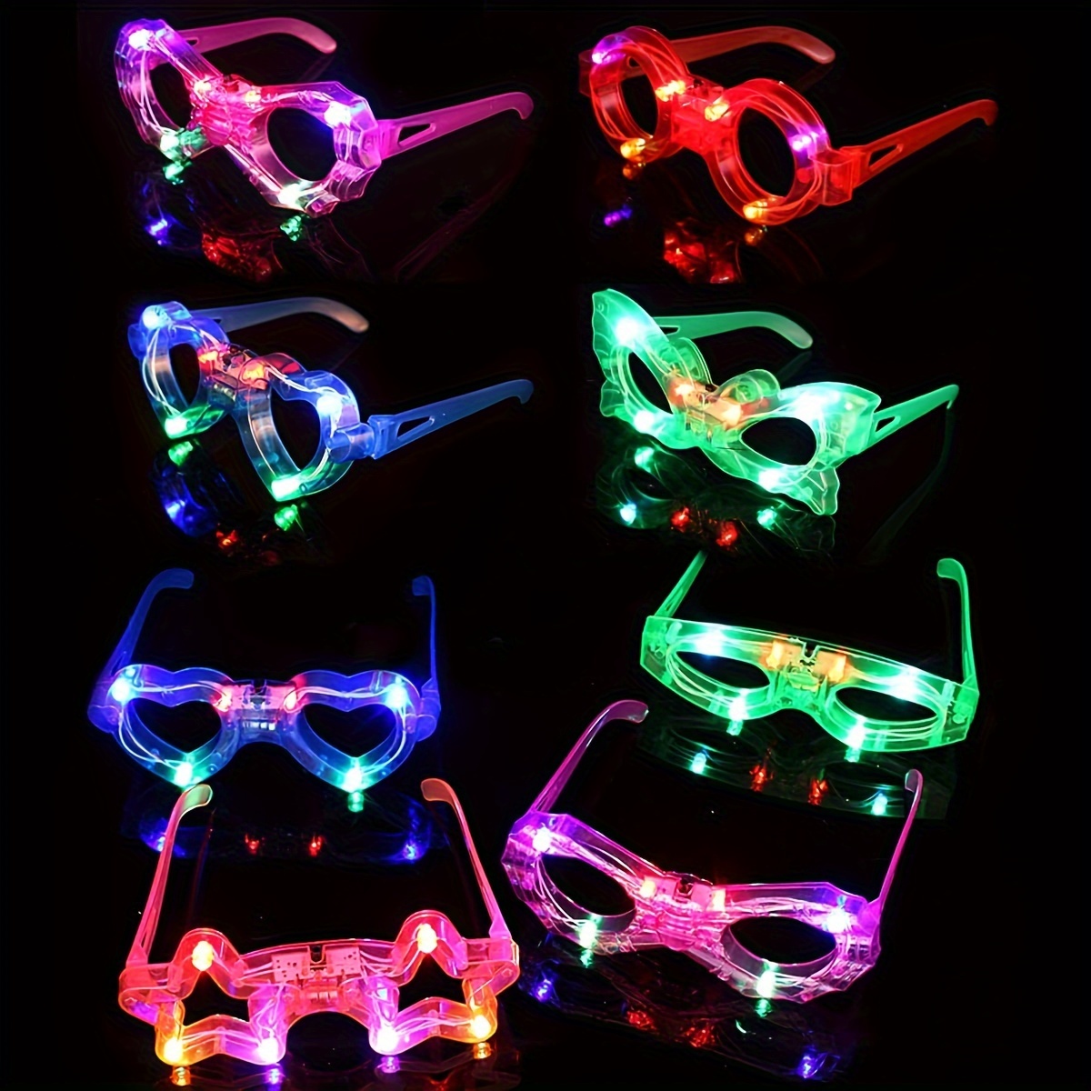 Led Glasses Glow In Dark Party Supplies Favor flashing - Temu