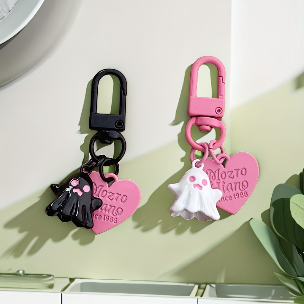 Y2k Cute Ghost Keychain Cool Alloy Key Chain Ring Purse Bag