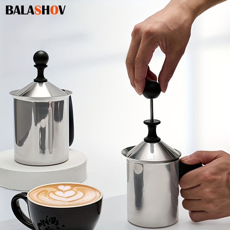 Stainless Steel Milk Frother Make Delicious Foam For Coffee - Temu