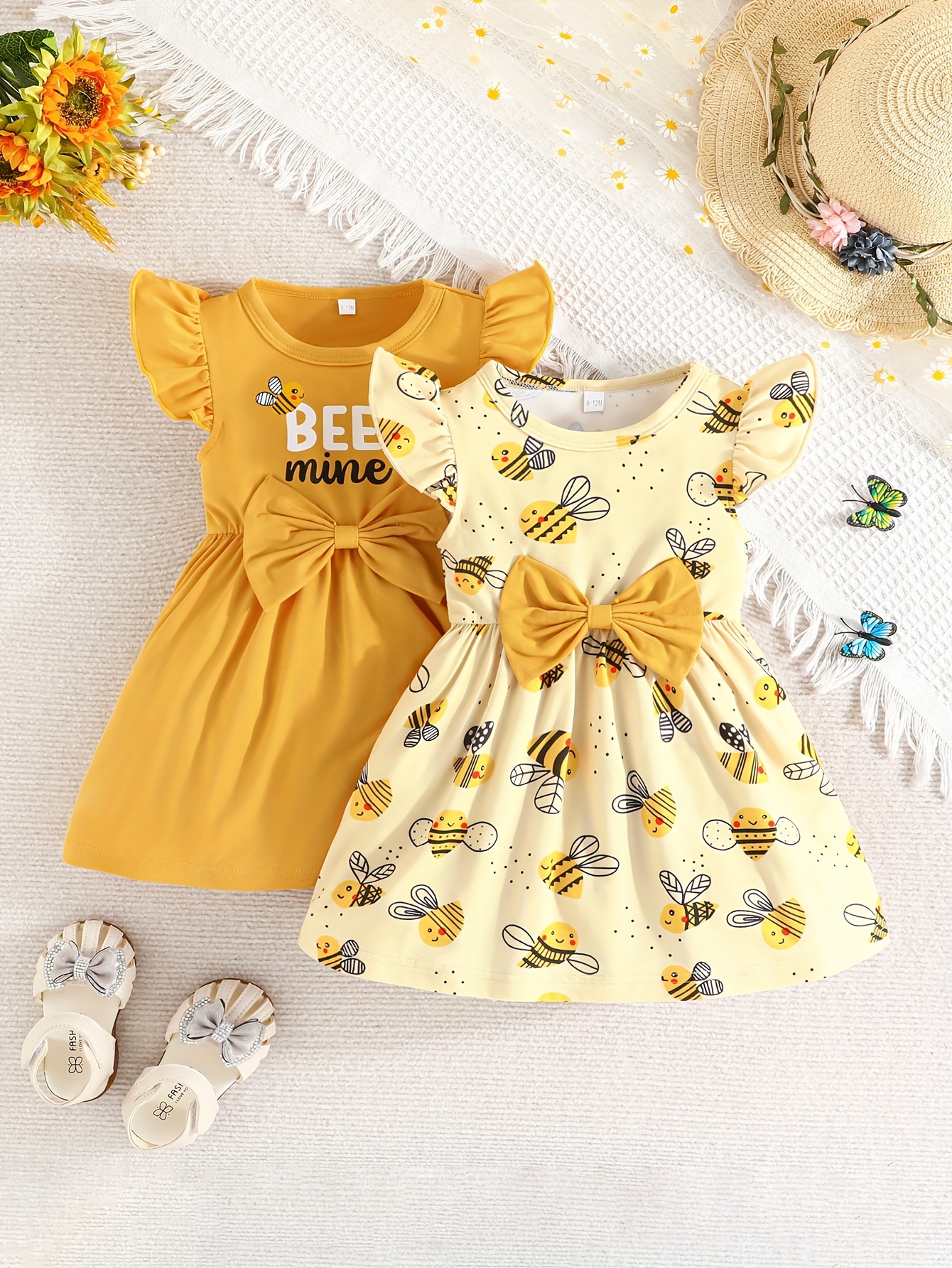 2pcs Cute Kids Baby Girls Clothes Set Children Girl Clothing Outfits Long  Sleeve Mouse Pattern T-shirt +rompers