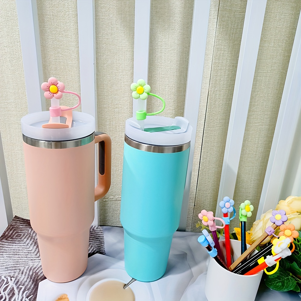 3PCS Straw Covers 8mm & 10mm, Cute Cat Straw Topper for Stanley Cups  Tumblers, Owl Silicone Straw Tips for Starbucks Straws Regular-Sized  Drinking